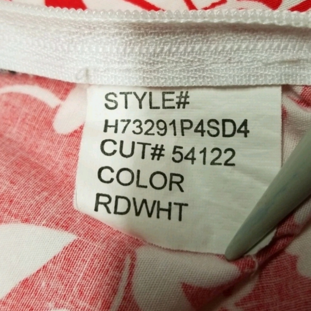 Studio Y Womens Red and White Floral Skirt Waist 27" Length 22.5" 2 Pockets  XS - Picture 11 of 11